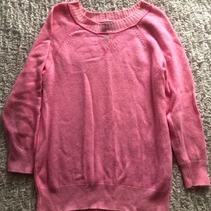 J. Crew Neon Pink Italian Cashmere Crew Sweater